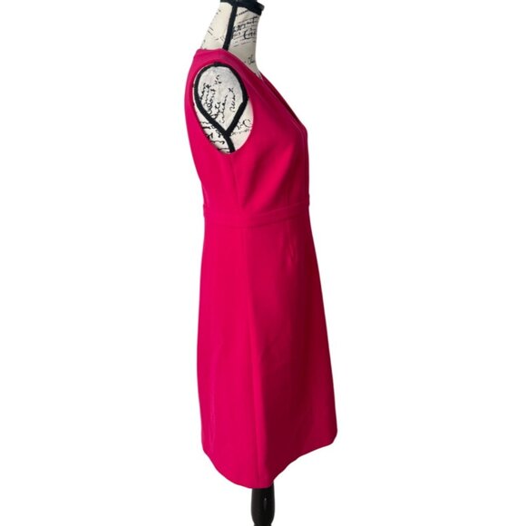 Diane Von Furstenberg Pink Sleeveless A-Line Dress With Keyhole Neckline Size 6 - Picture 2 of 8